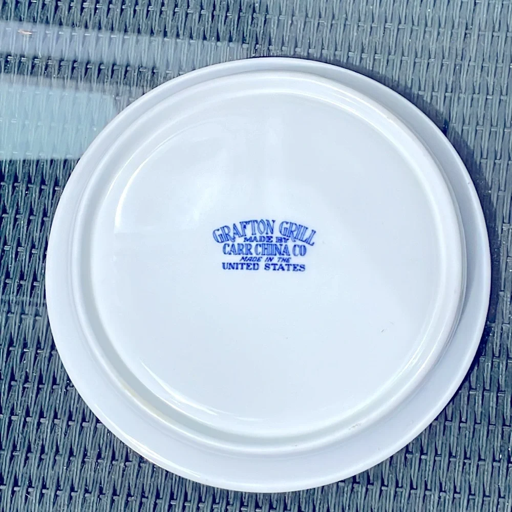 Blue Willow Grafton Grill Plate 9.5”  Vintage 1950’s Made by Carr China Co. EUC